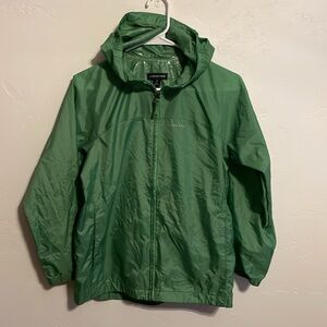Lands End Green Packable Raincoat Small